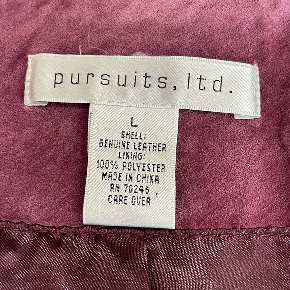 Pursuits ltd suede leather jacket blazer in a size large gorgeous color - Picture 3 of 16